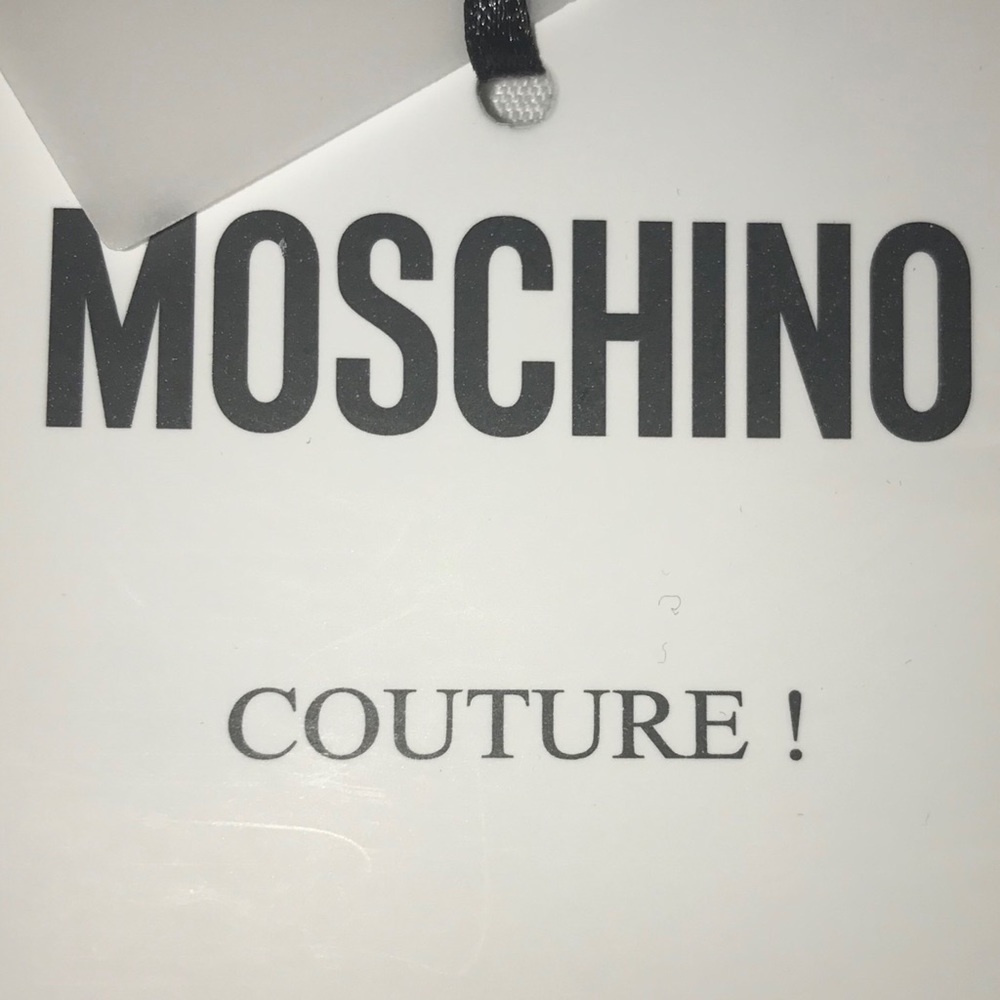 Moschino Logo Box Frame Buckle Webbing Belt Logo Tape Mens New - Picture 8 of 10